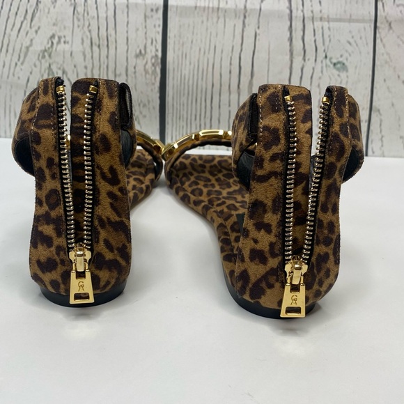 Good American Ankle Strap Leopard Sandals size 7 - Picture 5 of 11